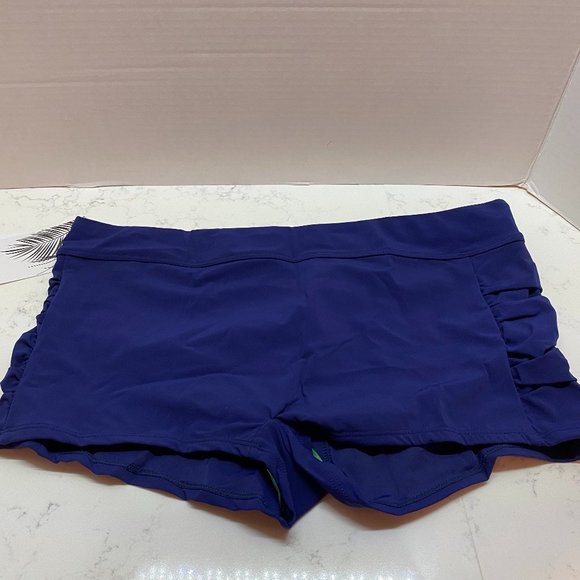 NWT Christina Solid Boyleg Bikini Bottom Swimsuit - Picture 1 of 3